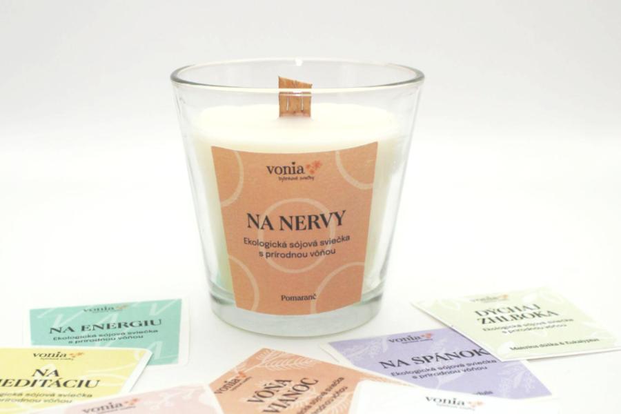 vonia_sviečky v skle_sójová sviečka na nervy - pomarančová